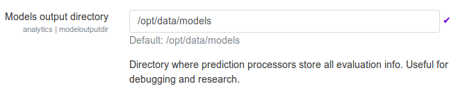 Models output
directory