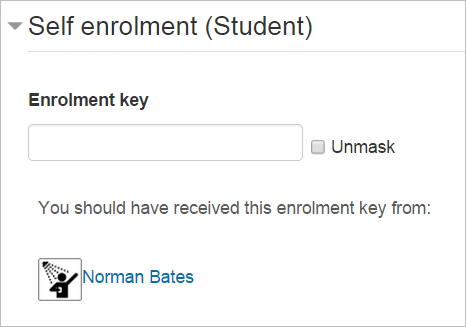 Self enrolment with keyholder role
set