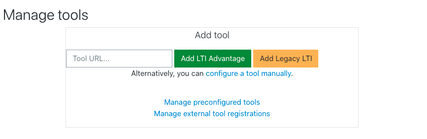 Adding an external tool|link=https://docs.moodle.org/405/en/File:moodle310_external_tool_registration.png